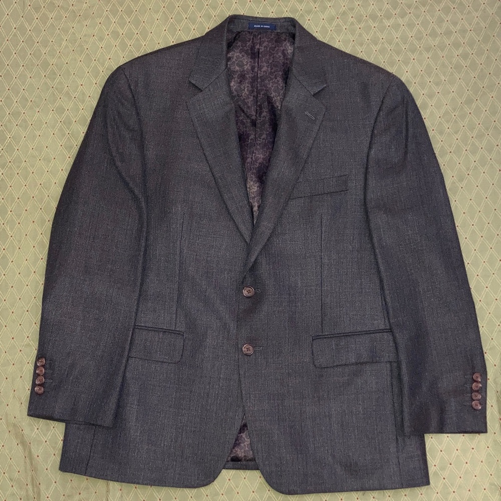 Vtg Ralph Lauren Blue Label Wool Silk Blend Tweed Sports Coat w/ Paisley Lining